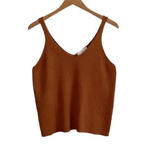 Mango Knit Tank Top Brown
